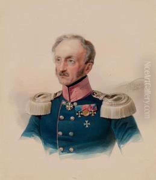 Portrait Of An Officer Wearing The Maltese Cross - view 1