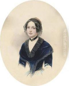 Portrait Of A Lady In A Blue Gown