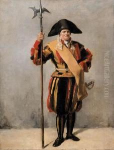 A Swiss Guard by Antoinette Cecile Hortense Lescot Haudebourt