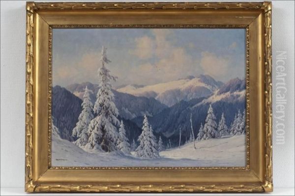 Talvimaisema Vuoristossa - Vintervy Fran Alperna - view 1