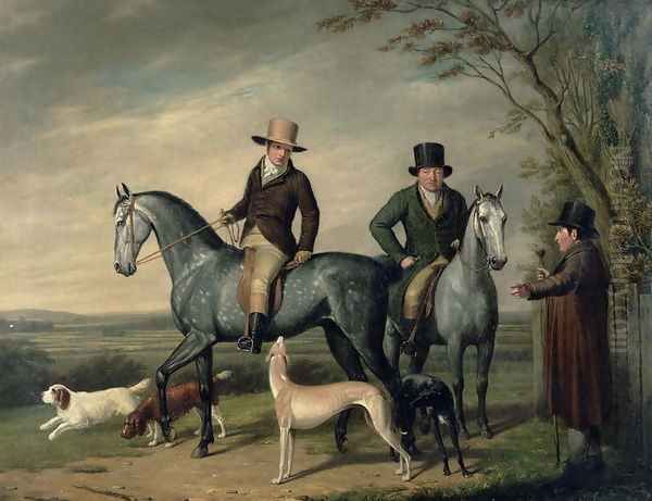 Two Gentlemen on Grey Hunters - view 1