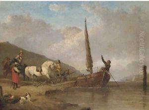 The ferry crossing by Abraham Cooper