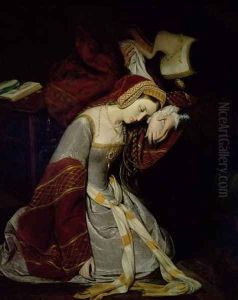 Anne Boleyn (1507-36) in the Tower (detail) 1835 by Edouard (Francois Berthelemy Michel) Cibot