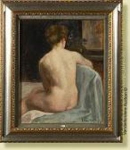 Nu De Dos Devant Le Miroir by Gaston Haustrate
