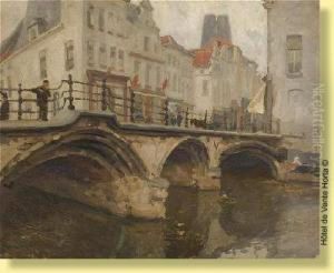 Pont Anime A Malines by Gaston Haustrate
