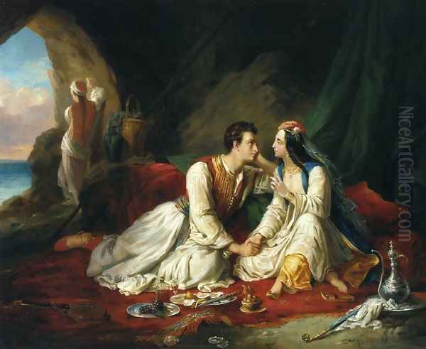 Byron as Don Juan, with Haidee, 1831 - view 1