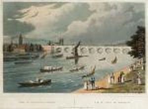 View Of Waterloo Bridge by Robert I Havell