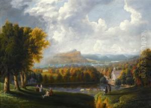 View Of The Hudson River From Tarrytown by Robert Havell, Jr.