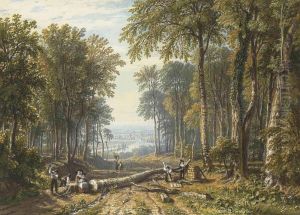 Woodcutters At Park Place, Henley, The River Thames