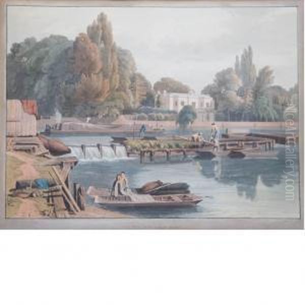 The Weir From Marlow Bridge - view 1