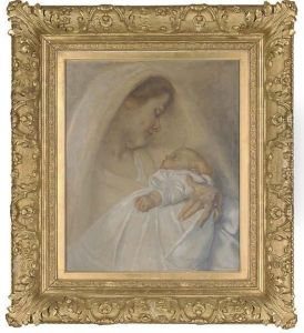 Mother And Child by Hendrik Johannes Haverman