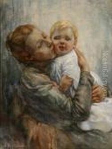 Mother And Child by Hendrik Johannes Haverman