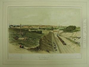 The Iron Bridge Over The River
Trent Near Sawley On The Line Of The Midland Counties Railway by George Hawkins