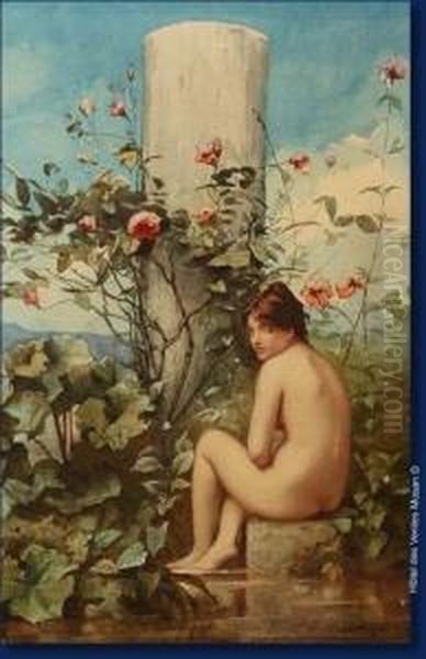 Jeune-femme Assise Parmi Les Plantes - view 1
