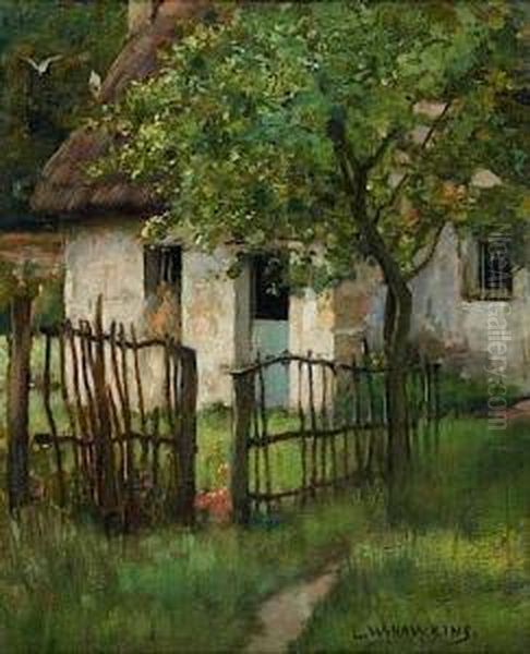 Vue D'une Chaumiere Dans Un Jardin - view 1