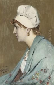 The Blue Shawl by Louis Welden Hawkins