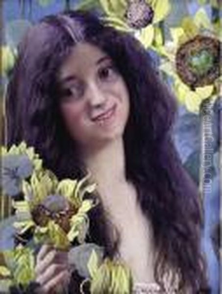 Jeune Fille Aux Tournesols - view 1