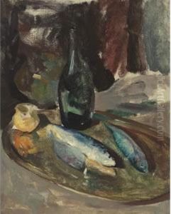 Still Life With Fish And Bottle