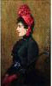 < L'elegante Au Chapeau Rouge >. < L'elegante Au Chapeau Rouge >.