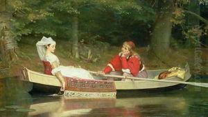 With The River, 1869 by Philip Hermogenes Calderon