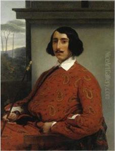 Ritratto Di Gentiluomo (duca Manolo Nunez Falco) by Francesco Paolo Hayez