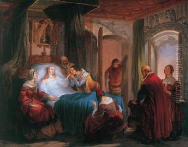 Yearning For Love, Long Desired Encounter Of Bice Del Balzo Andottorino 1838-40 - view 1