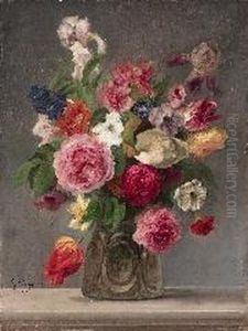 Vaso Di Fiori - 1867 by Francesco Paolo Hayez