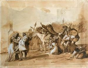 Pietro L'eremita Predica La Crociata by Francesco Paolo Hayez