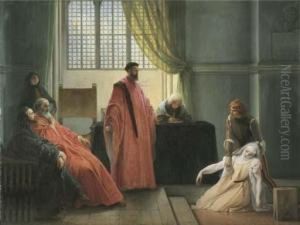 Valenza Gradenigo Davanti Agli Inquisitori by Francesco Paolo Hayez