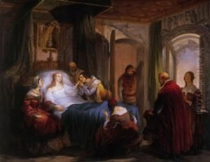 Lovers, Bice Del Balzo And Ottorino, 1838-40 by Francesco Paolo Hayez