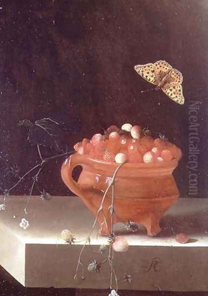 A Pot of Wild Strawberries - view 1