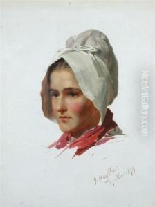 Portrait Of Miss Edith Hayllar by James Hayllar