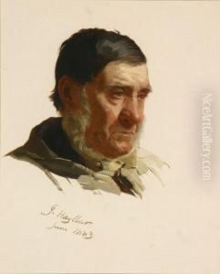 Portrait Of Bearded Man by James Hayllar