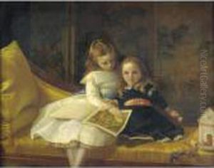 Portrait Of The Coleridge Daughters, Audrey Jane (1878-1922) And Phyllis (1883-1950)