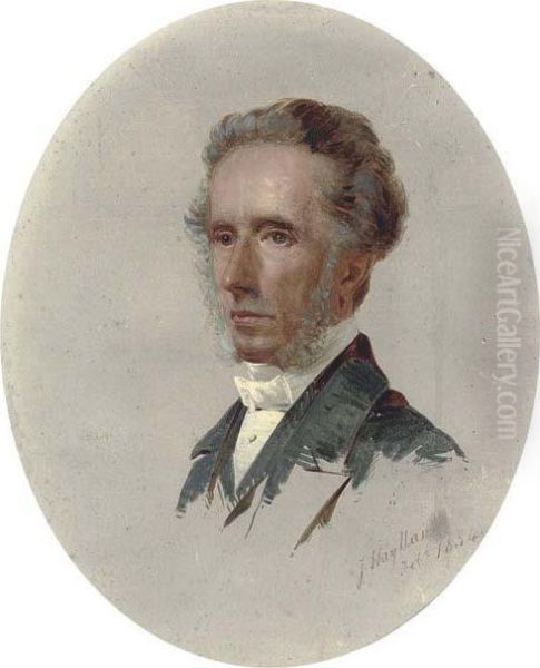 Portrait Of A Gentleman, Bust-length, In A Grey Suit - view 1