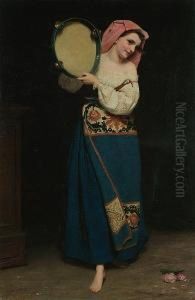Girl With Tambourine by James Hayllar