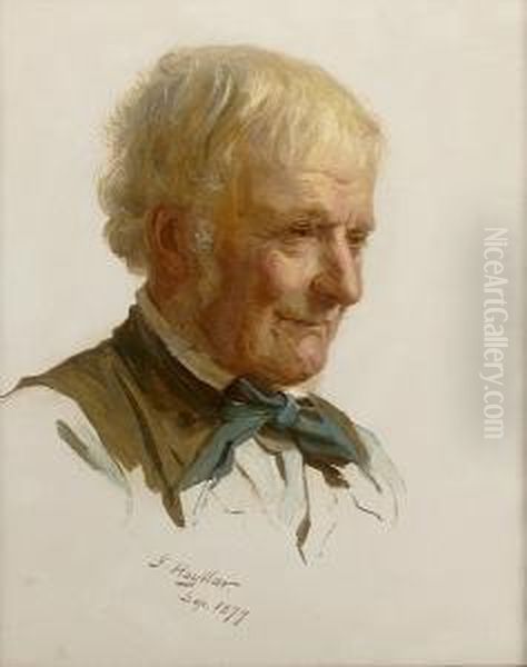 Study Of A Gentleman Wearing A Green Neckerchief - view 1