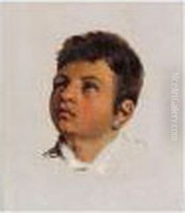 Portrait Of A Boy; Portrait Of A Woman by James Hayllar