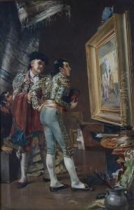 Matadors Visiting An Artist's Studio