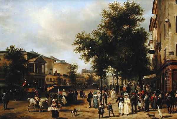 View of Boulevard Montmartre, Paris, 1830 - view 1