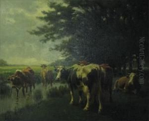 Cows In A Pasture by George Arthur Hays