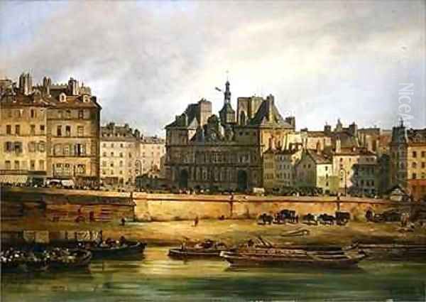 Hotel de Ville and embankment, Paris - view 1