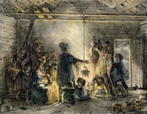 Interior of a Coal-Miner's Hut by Nicolas Toussaint Charlet
