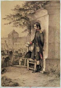 Napoleon I (1769-1821) at the Siege of the Tuileries, 10th August 1792 by Nicolas Toussaint Charlet