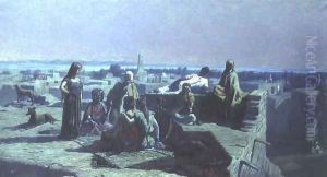 Evening in the Oasis, 1906 by Louis Francois Cabanes
