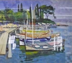 'port Mallet, Juan Des Pins'. by Michael Healy