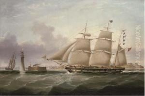 The Barque Emilia Heading Into Liverpool