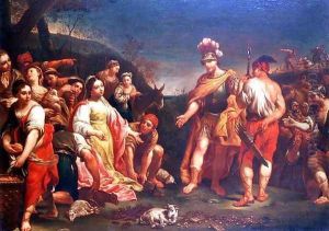 The Offering of Abigail before David by Giuseppe Maria Crespi