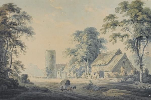 Horse And Cart On A Country Road - view 1