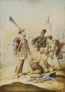 Chinese Tartars With Chinese Prisoners by William Heath